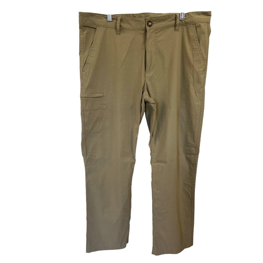 Weatherproof Vintage Tech Pants Mens 38x32 Khaki Tan Stretch Utility Trousers